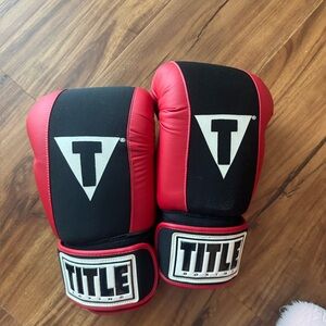 Red and Black Gel Boxing Gloves